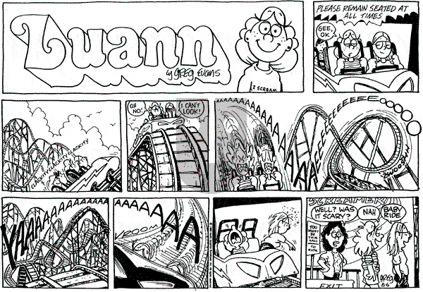Luann on Sunday August 6, 1989 Comic Strip