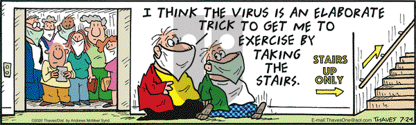 Frank and Ernest on Friday July 24, 2020 Comic Strip