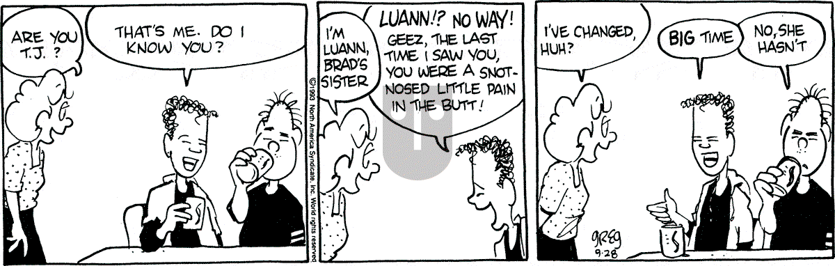 Luann - Tuesday September 28, 1993 Comic Strip