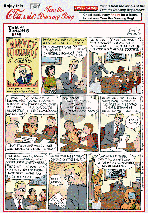 Tom the Dancing Bug on Thursday April 2, 2015 Comic Strip