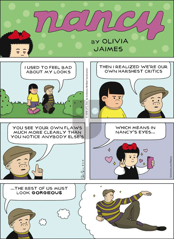 Nancy on Sunday August 12, 2018 Comic Strip