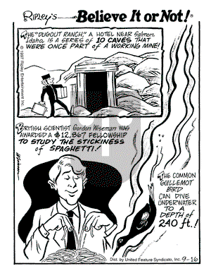 Ripley's Believe It or Not on Tuesday September 16, 1997 Comic Strip