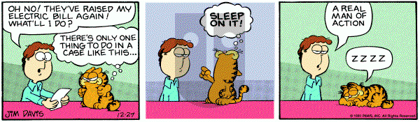 Garfield on Saturday December 27, 1980 Comic Strip