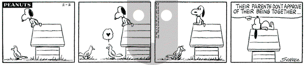 Peanuts - Saturday February 2, 1963 Comic Strip