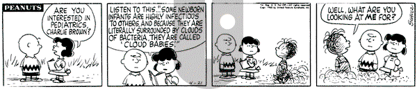 Peanuts on Thursday April 21, 1960 Comic Strip