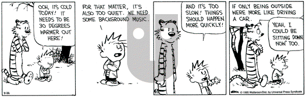 Calvin and Hobbes on Wednesday November 22, 1995 Comic Strip