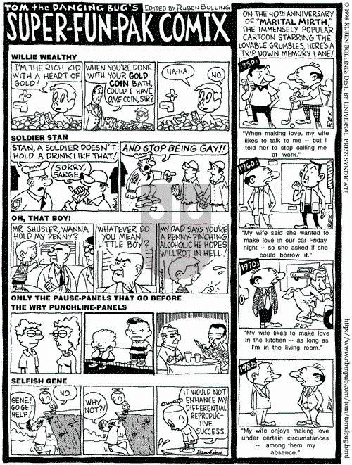 Tom the Dancing Bug on Sunday September 27, 1998 Comic Strip