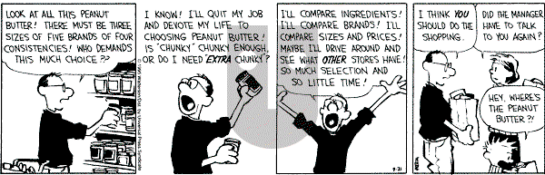 Calvin and Hobbes - Thursday September 21, 1995 Comic Strip