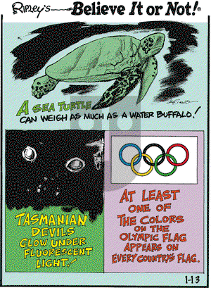 Ripley's Believe It or Not on Wednesday January 13, 2021 Comic Strip