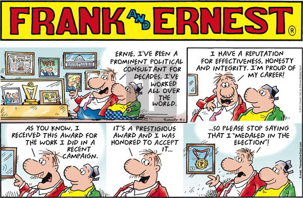 Frank and Ernest on Sunday April 1, 2018 Comic Strip