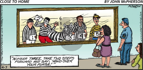 Close to Home on Sunday April 7, 2019 Comic Strip