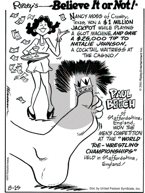 Ripley's Believe It or Not on Thursday November 13, 2003 Comic Strip