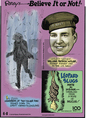 Ripley's Believe It or Not on Saturday June 8, 2019 Comic Strip