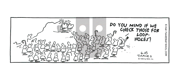 Frank and Ernest on Saturday June 25, 1994 Comic Strip