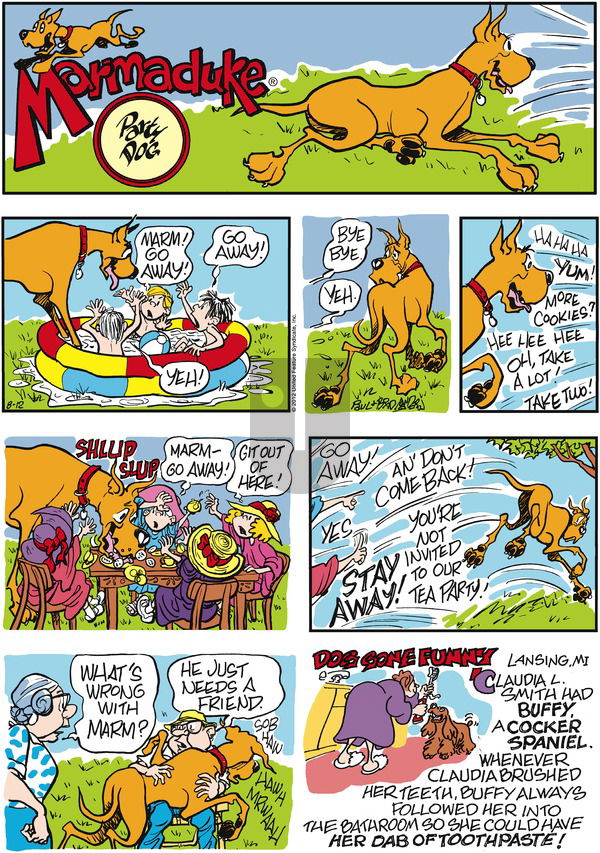 Marmaduke on Sunday August 12, 2012 Comic Strip