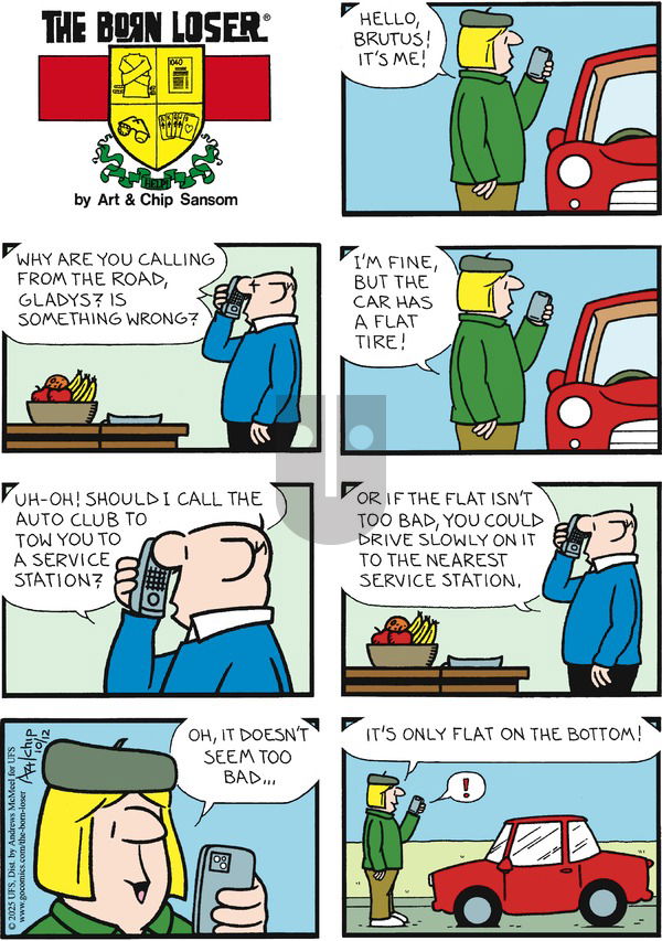 The Born Loser on Sunday October 12, 2025 Comic Strip