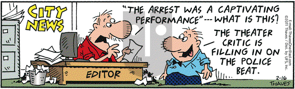 Frank and Ernest on Wednesday February 16, 2011 Comic Strip