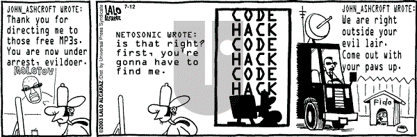 La Cucaracha on Saturday July 12, 2003 Comic Strip