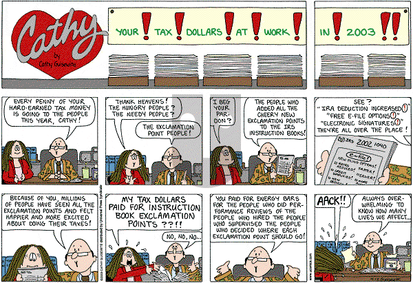 Cathy Classics - Sunday April 13, 2003 Comic Strip