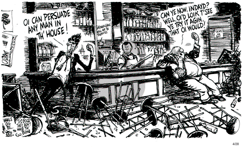 Pat Oliphant on Wednesday April 28, 1982 Comic Strip