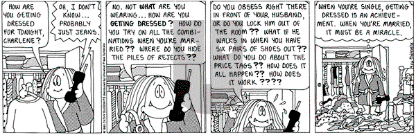Cathy Classics on Tuesday September 26, 1995 Comic Strip