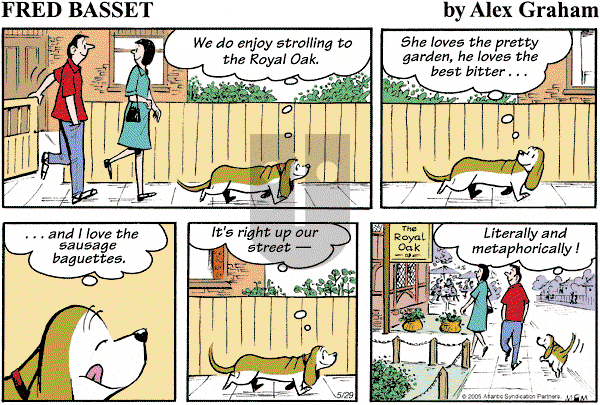 Fred Basset on Sunday May 29, 2005 Comic Strip