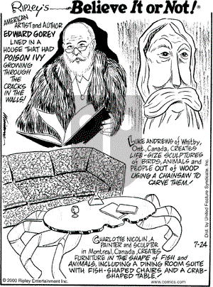 Ripley's Believe It or Not on Friday November 24, 2000 Comic Strip