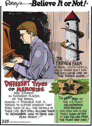 Ripley's Believe It or Not on Thursday February 23, 2012 Comic Strip