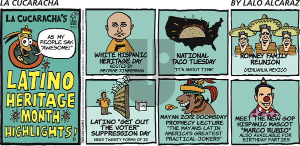 La Cucaracha on Sunday September 23, 2012 Comic Strip