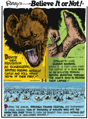 Ripley's Believe It or Not - Thursday May 6, 2010 Comic Strip