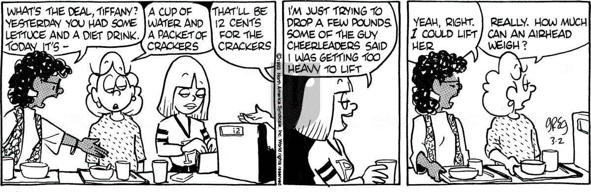 Luann - Tuesday March 2, 1993 Comic Strip