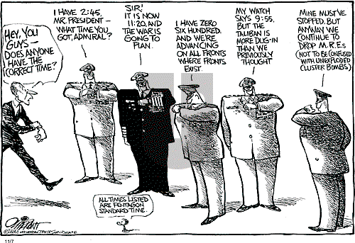 Pat Oliphant on Wednesday November 7, 2001 Comic Strip