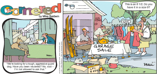 Cornered - Sunday September 11, 2011 Comic Strip