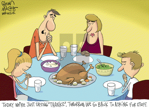 Glenn McCoy on Thursday November 24, 2016 Comic Strip