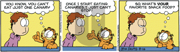 Garfield on Tuesday August 16, 2005 Comic Strip