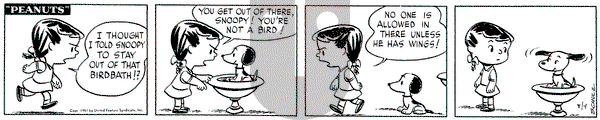 Peanuts on Thursday August 9, 1951 Comic Strip