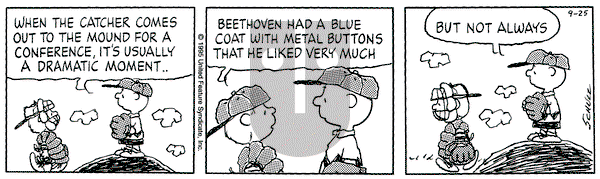 Peanuts on Monday September 25, 1995 Comic Strip