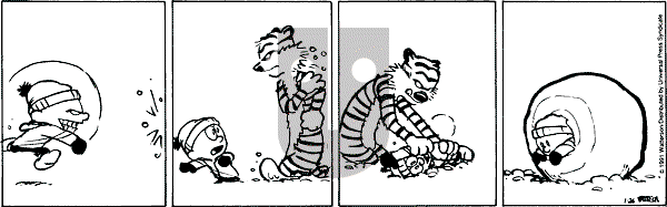 Calvin and Hobbes - Saturday January 26, 1991 Comic Strip