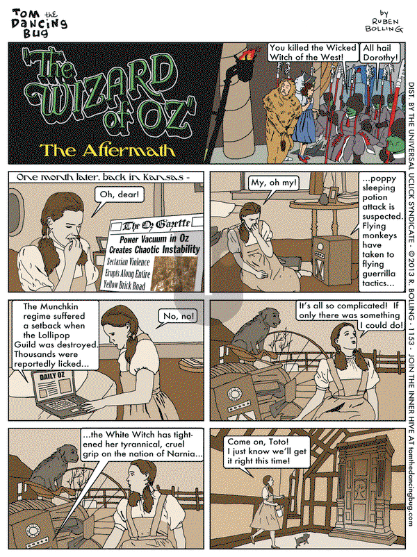 Tom the Dancing Bug on Friday September 6, 2013 Comic Strip