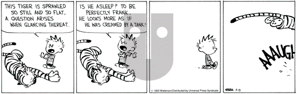 Calvin and Hobbes on Thursday May 13, 1993 Comic Strip