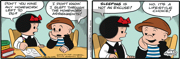 Nancy on Saturday January 30, 2016 Comic Strip