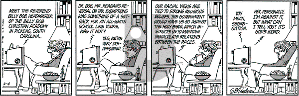 Doonesbury on Thursday February 4, 1982 Comic Strip