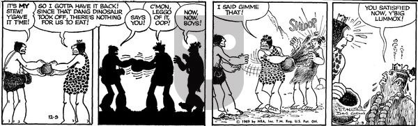Alley Oop - Tuesday December 9, 1969 Comic Strip