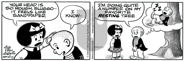 Nancy on Monday September 29, 2003 Comic Strip