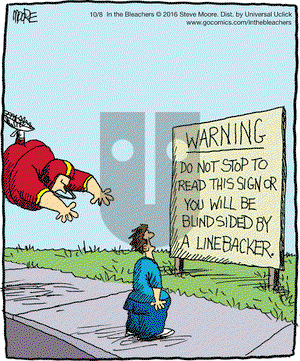 In the Bleachers on Saturday October 8, 2016 Comic Strip