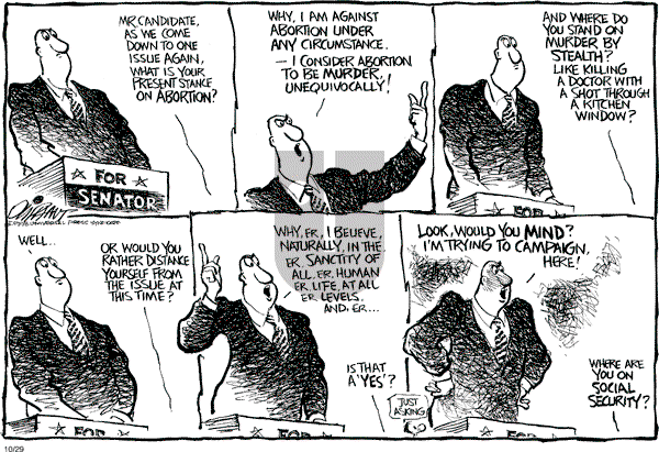 Pat Oliphant - Thursday October 29, 1998 Comic Strip