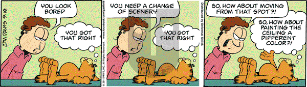 Garfield on Monday September 19, 2011 Comic Strip