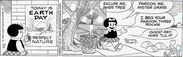 Nancy on Wednesday April 22, 1998 Comic Strip
