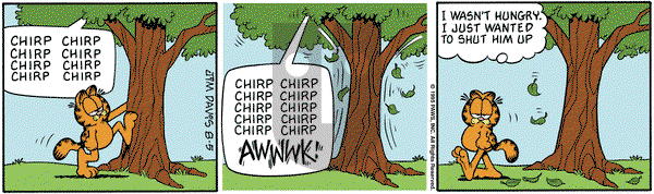 Garfield on Saturday August 5, 1995 Comic Strip