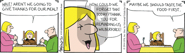 The Born Loser on Thursday November 27, 2014 Comic Strip